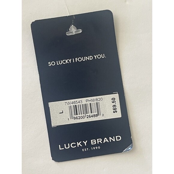 Lucky Brand Relaxed Pink‎ Madras Plaid Button Up Shirt  Size Large - Picture 6 of 9